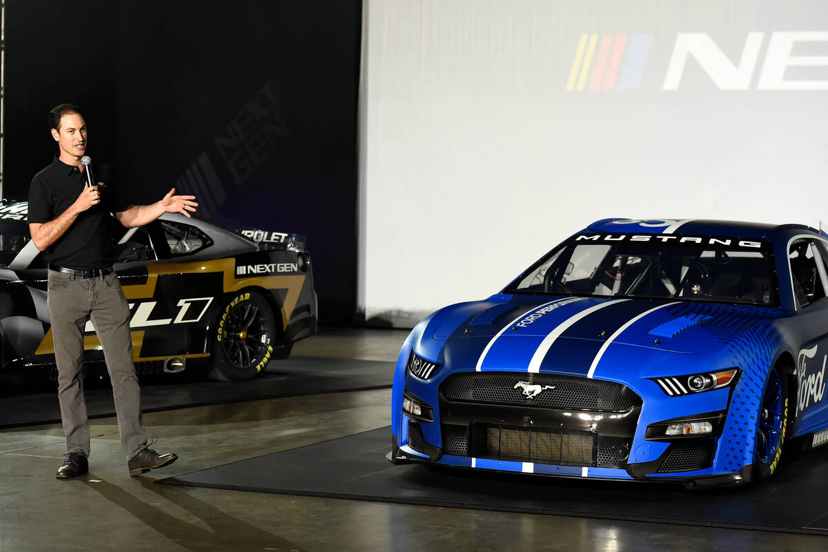 FILE Driver Joey Lagano talks about the Next Gen Mustang Cup car that will be used starting in ...