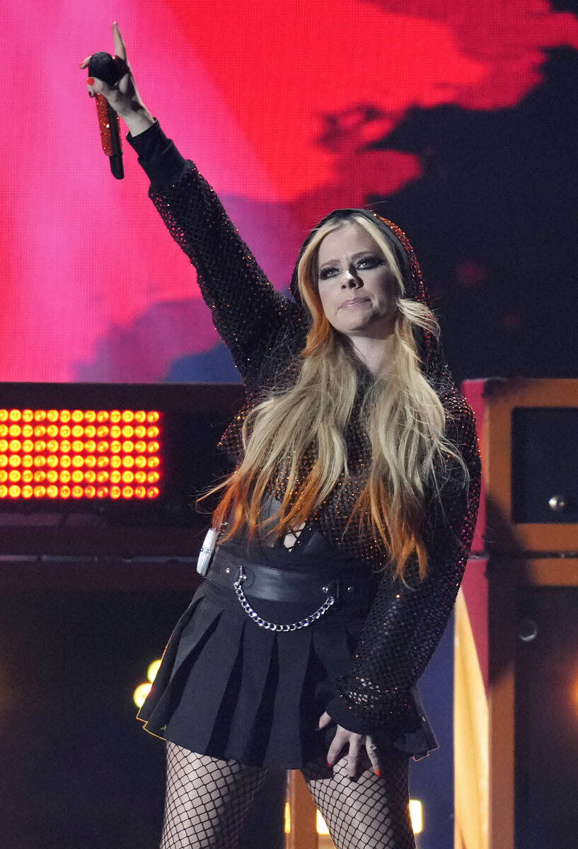 Avril Lavigne performs on the second night of the 2022 iHeartRadio Music Festival, Saturday, Se ...