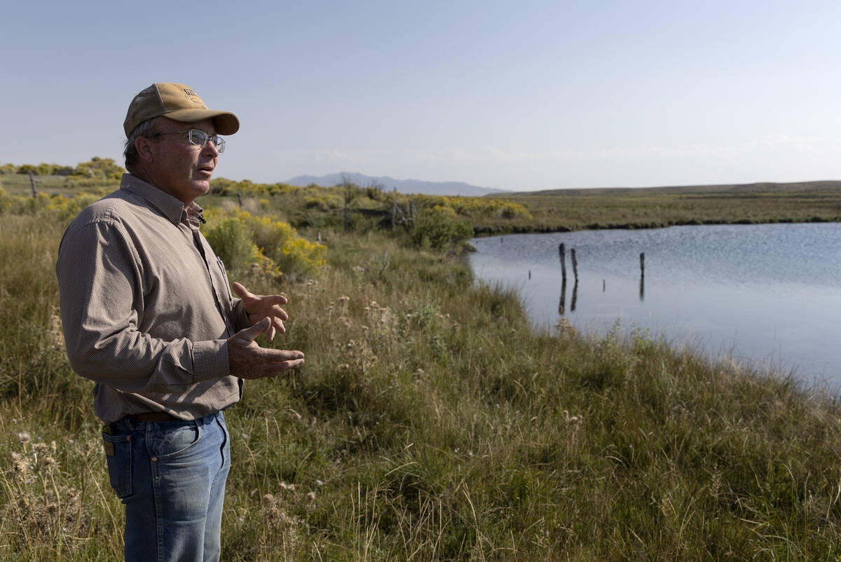 Rancher Tom Baker describes the importance of keeping groundwater allocation as it is for his l ...