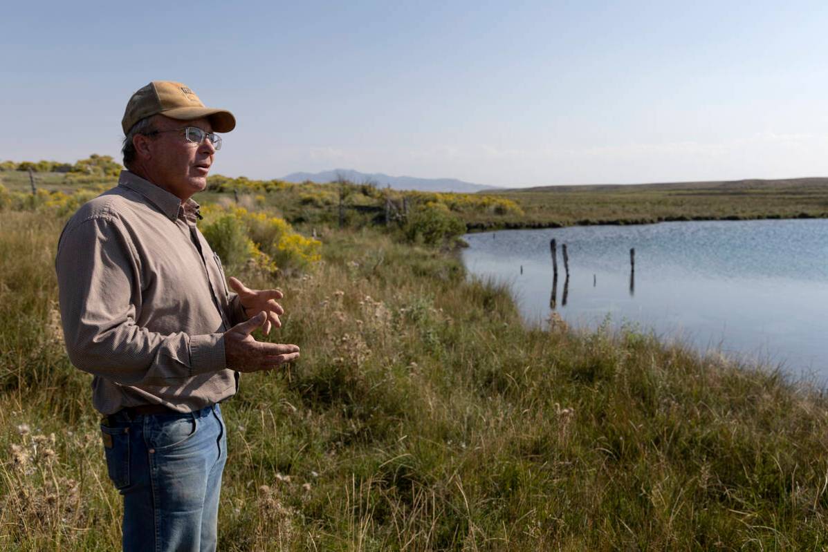 Rancher Tom Baker describes the importance of keeping groundwater allocation as it is for his l ...