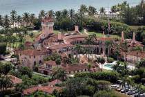 In an aerial view, former President Donald Trump's Mar-a-Lago estate on Sept. 14, 2022, in Palm ...