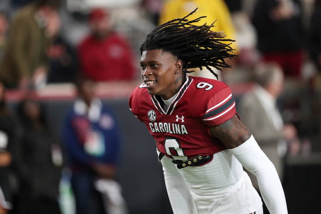 South Carolina defensive back Cam Smith (9) takes the field before an NCAA college football gam ...