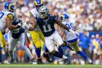 Linebacker (11) Micah Parsons of the Dallas Cowboys against the Los Angeles Rams in an NFL foot ...