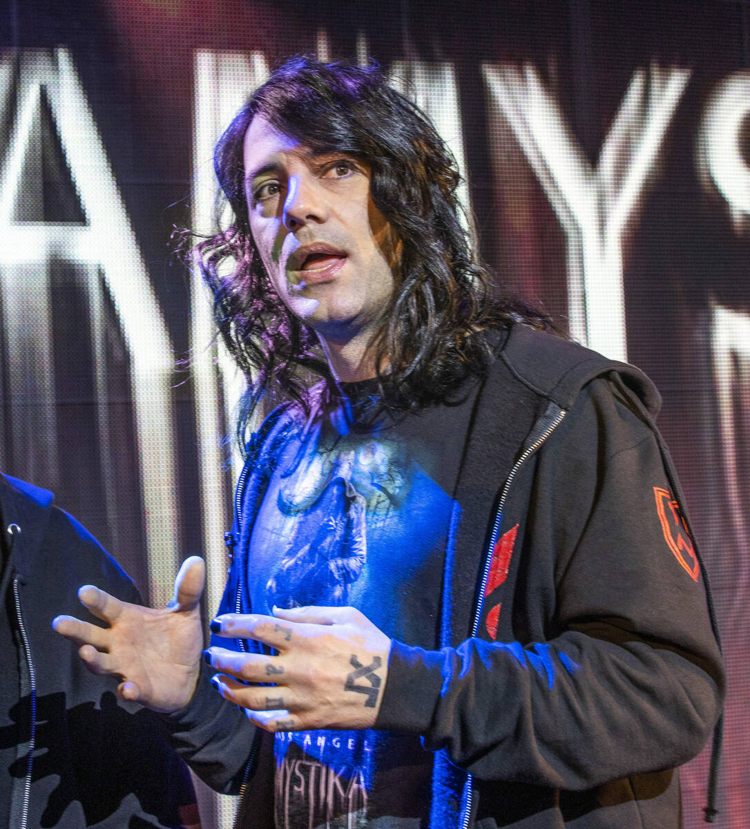 "Amystika" co-creator Criss Angel talks about the new production prior to opening night at the ...