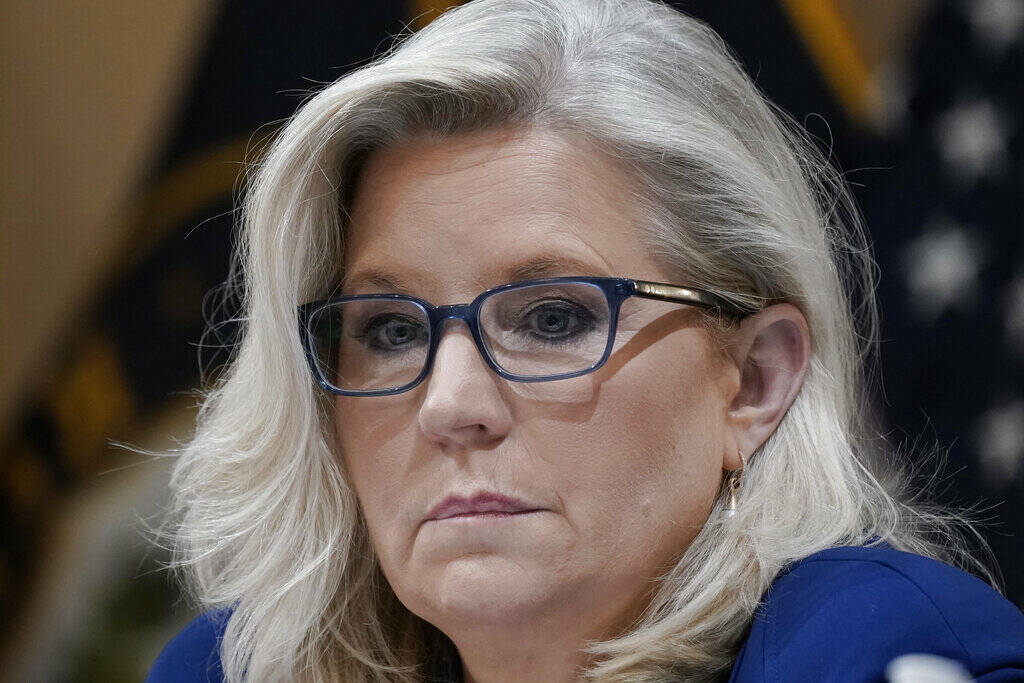 FILE - Vice Chair Liz Cheney, R-Wyo., listens as the House select committee investigating the J ...