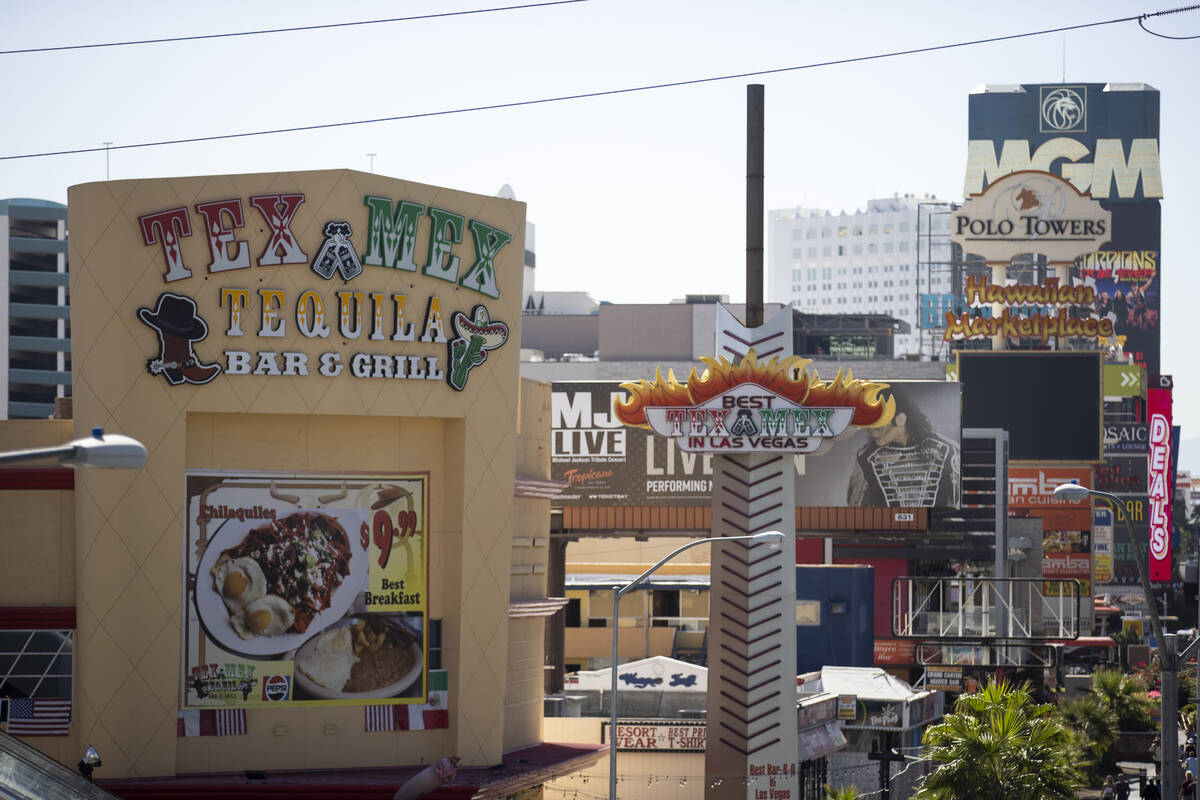 The Tex Mex & Tequila restaurant, 3725 Las Vegas Blvd. South, in Las Vegas, is seen on Tues ...