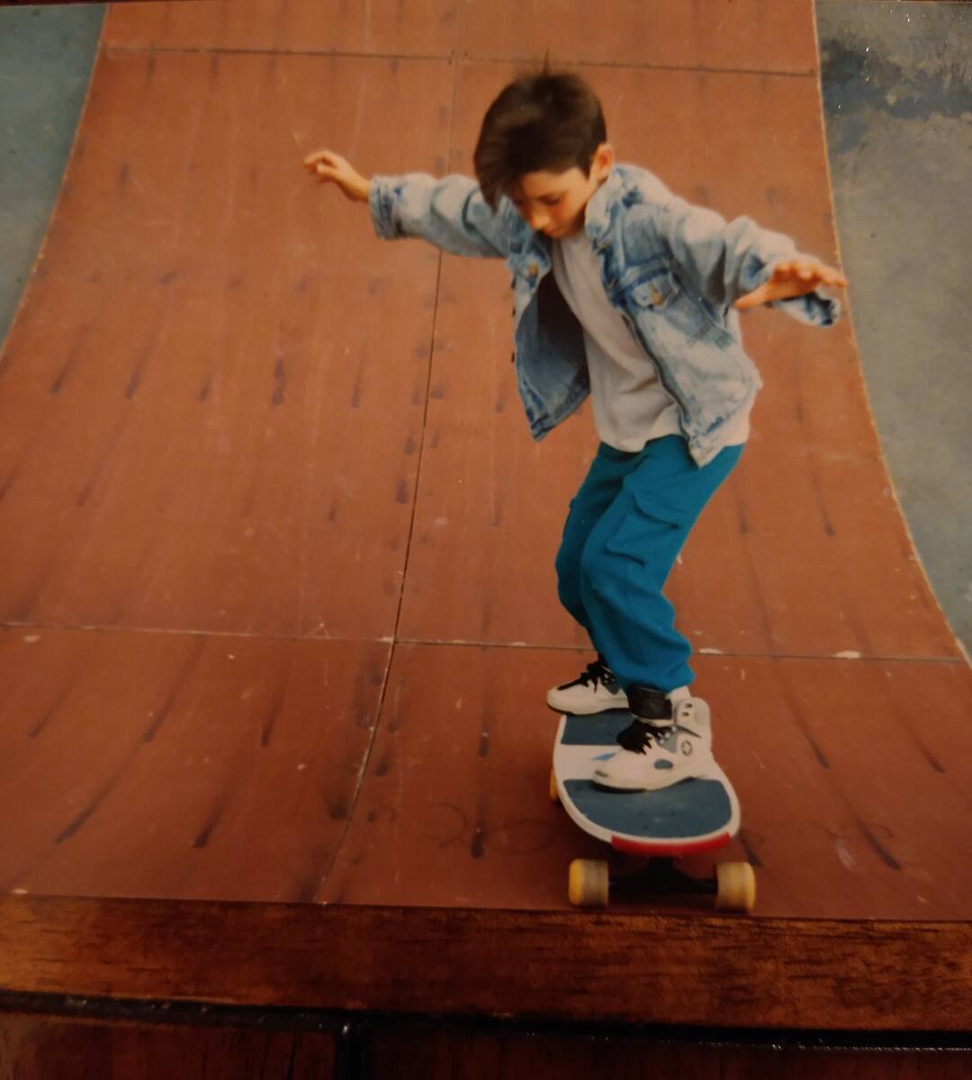 Young Shane DeMille riding a skateboard. (Courtesy Melanie Taylor)