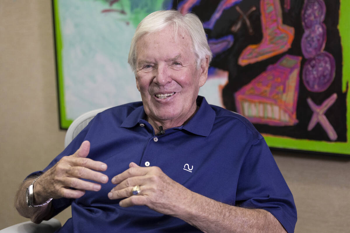 Bill Foley, owner of the Vegas Golden Knights, is interviewed in his office building in Las Veg ...