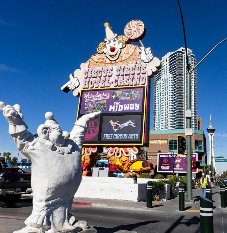 Circus Circus is seen, on Thursday, Oct. 20, 2022, in Las Vegas. (Bizuayehu Tesfaye Las Vegas R ...