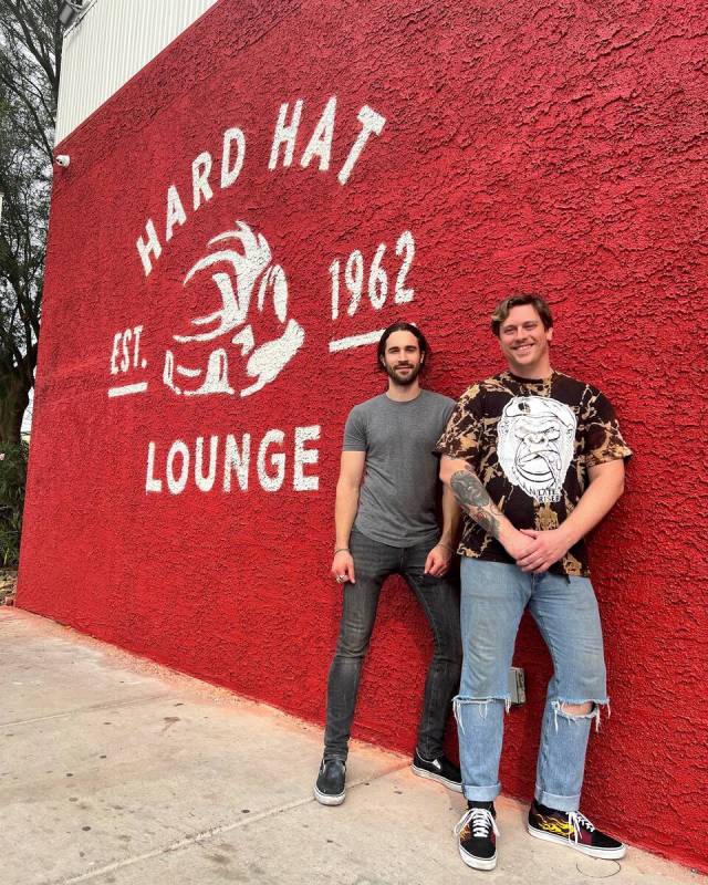 Frankie Sidoris, left, and Robby Cunningham are partners in the legendary Hard Hat Lounge, whic ...