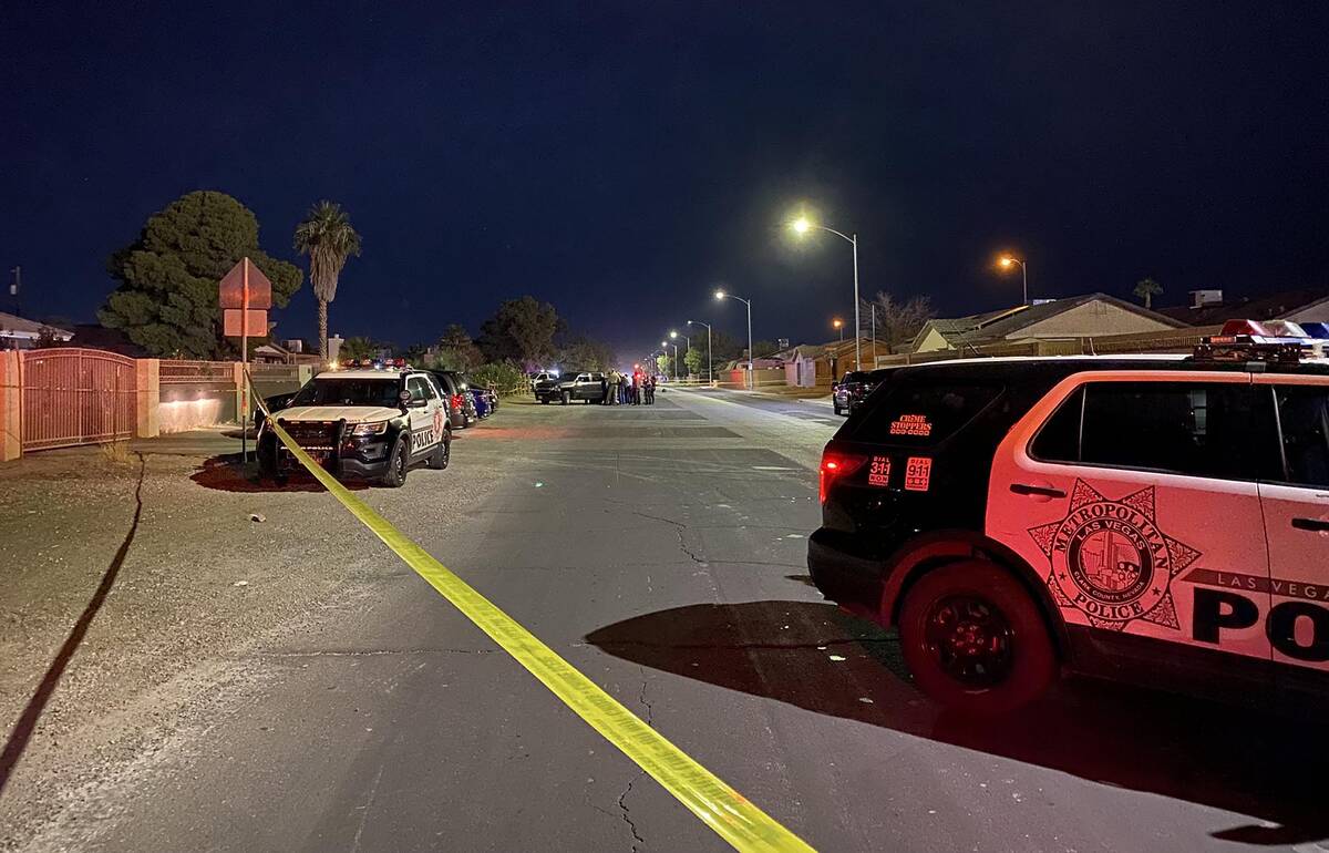 Las Vegas police were investigating a homicide in the 1200 block of North Christy Lane on Thurs ...