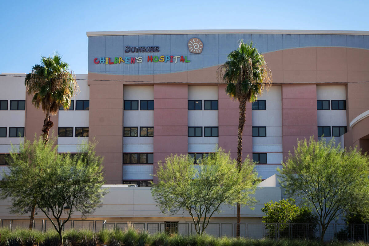 The Sunrise Children’s Hospital on Friday, Oct. 21, 2022, in Las Vegas. Three cases of C ...