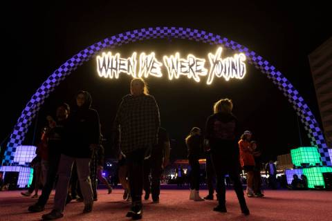 Emo music fans attend When We Were Young music festival at the Las Vegas Festival Grounds on Su ...
