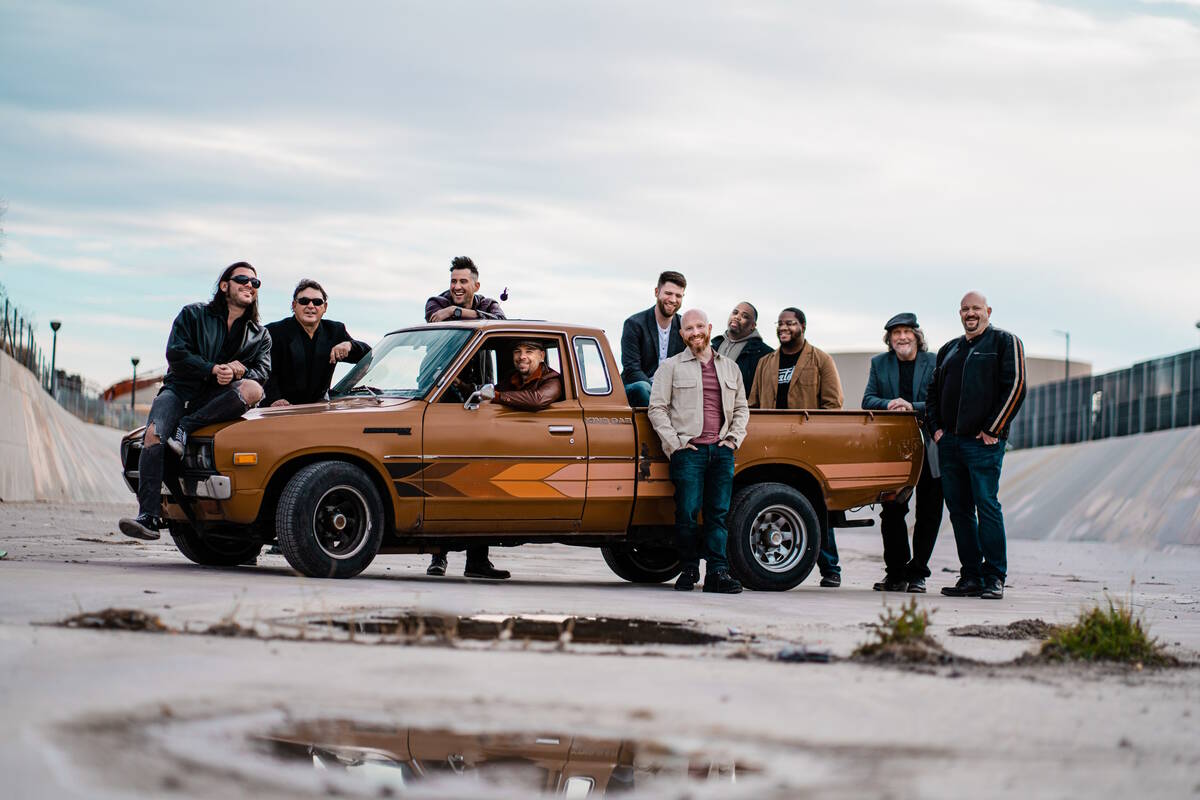 David Tatlock's Soul Juice Band is shown with Tatlock's 1979 Datsun 620 pickup. (David Tatlock)