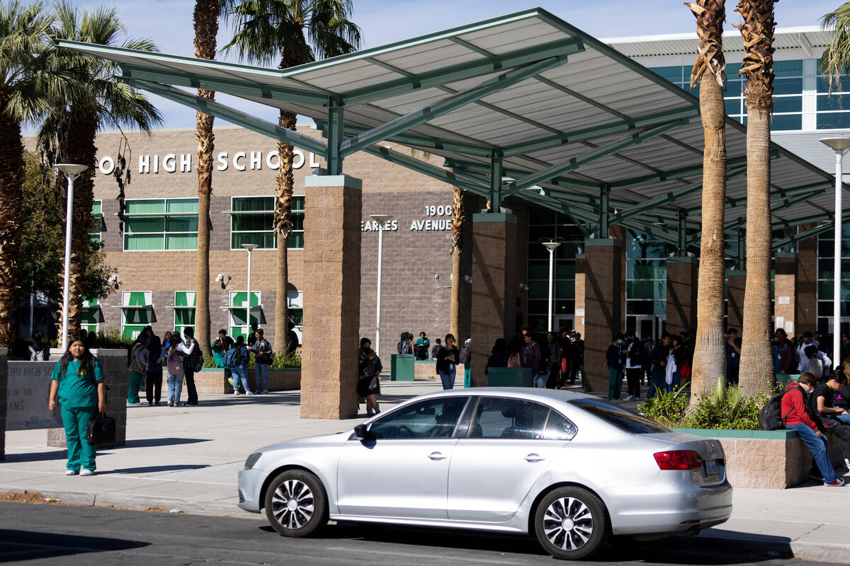 Rancho High School in Lass Vegas, Tuesday, Oct. 25, 2022. (Erik Verduzco / Las Vegas Review-Jou ...