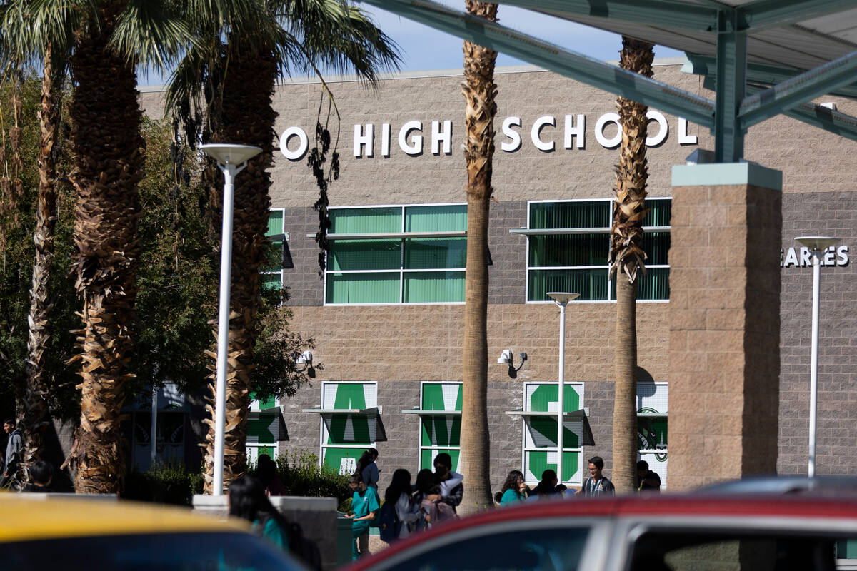 Rancho High School in Lass Vegas, Tuesday, Oct. 25, 2022. (Erik Verduzco / Las Vegas Review-Jou ...