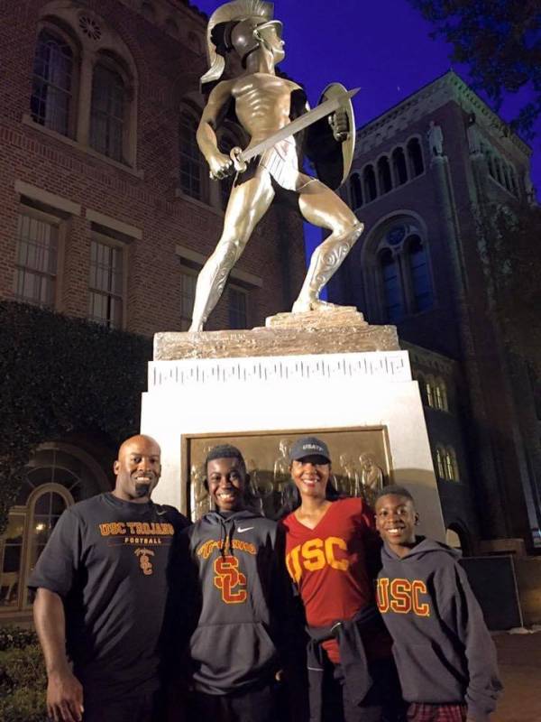 From left, Sheva Branch, Zion Branch, Renee Branch and Zachariah Branch pose for a picture at U ...