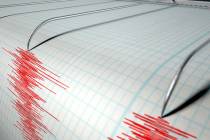 A closeup of a seismograph machine. The U.S. Geological Survey has reported an earthquake with ...