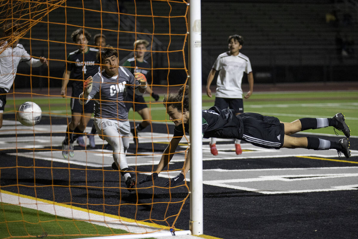 during a boys high school soccer game at Palo Verde High School on Tuesday, Oct. 25, 2022, in L ...