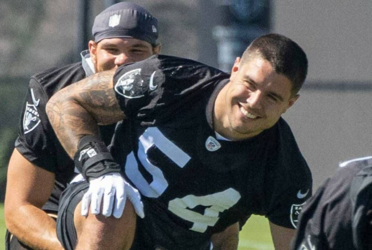 Blake Martinez stretches during practice at the Intermountain Healthcare Performance Center on ...