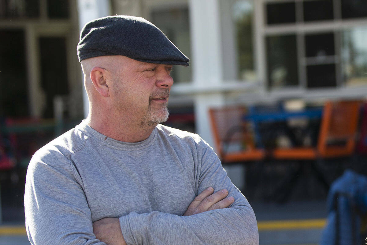 Rick Harrison talks outside Gold & Silver Pawn in downtown Las Vegas on Saturday, Jan. 25, 2020 ...