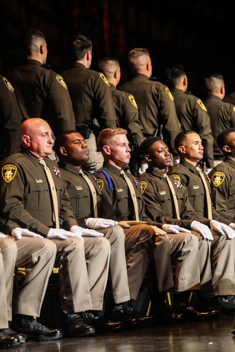 Graduates of the police academy at the Metropolitan Police Department’s graduation ceremony a ...