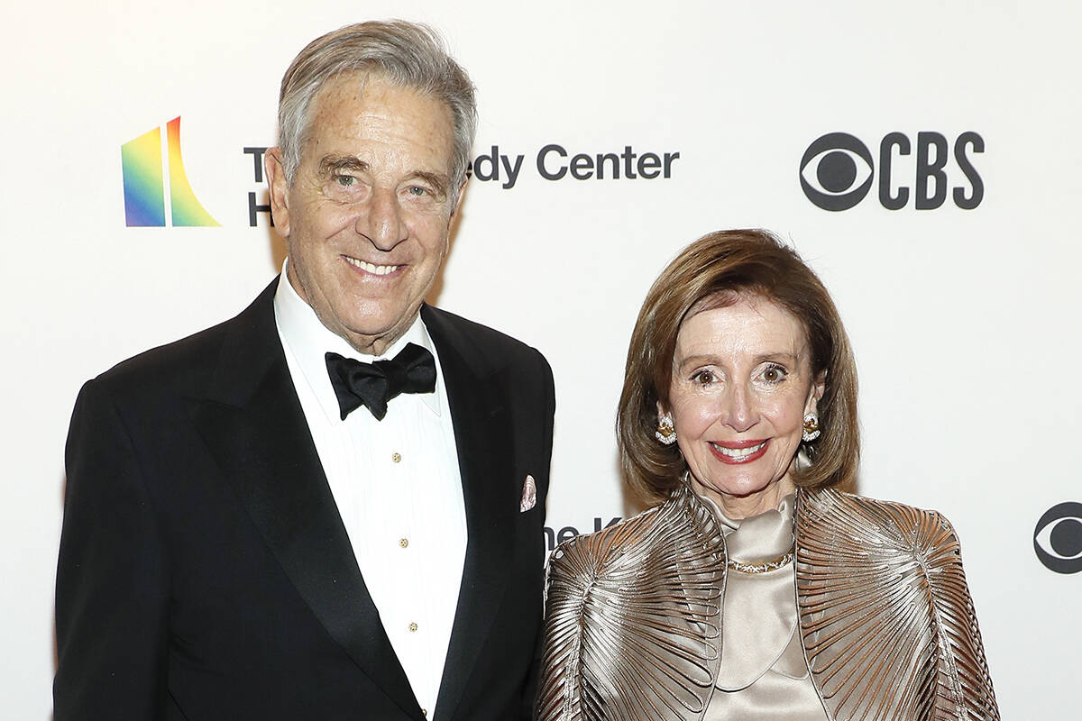 In this photo from Dec. 5, 2021, Paul Pelosi and Nancy Pelosi attend the 44th Kennedy Center Ho ...