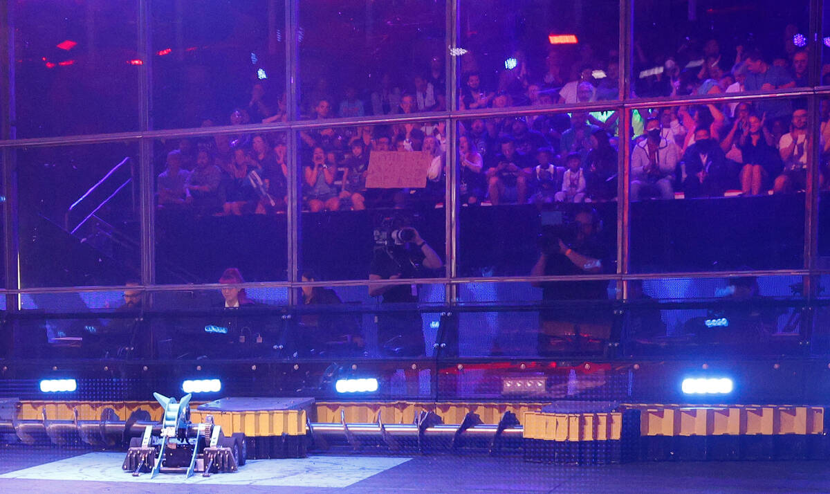 Robot Overhaul of Atlanta is seen before its battle during BattleBots World Championship VII Se ...