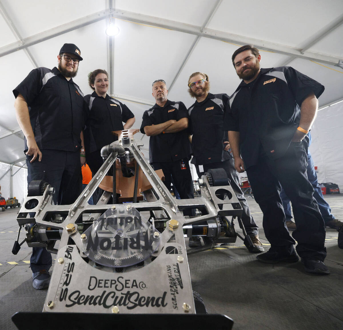 Las Vegas’ Overboard team members Brad Hanstad, from left, Shea Johns, Sam Gallagher, St ...