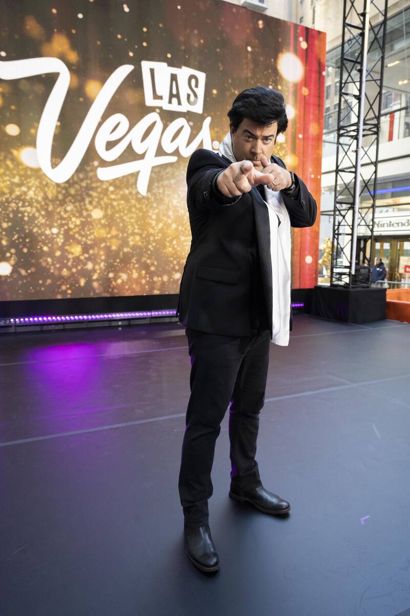 Carson Daly channels David Copperfield during "Today in Vegas" on Oct. 31, 2022. (Nathan Congle ...