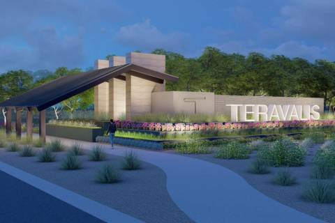 An artist's rendering of the entrance to Teravalis, a new master-planned community in the Phoen ...