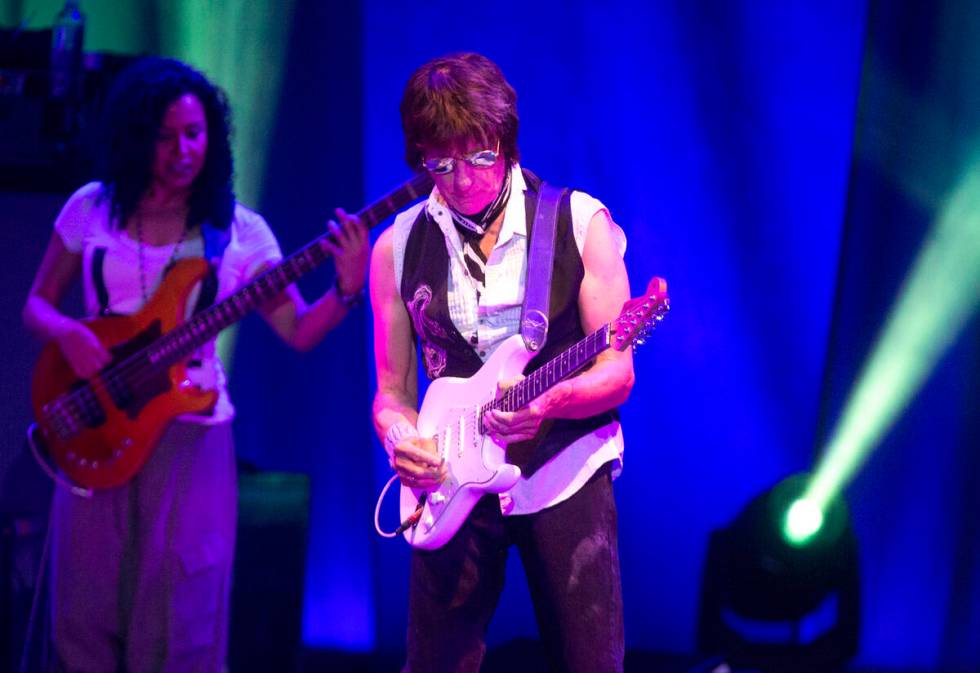 Jeff Beck performs in concert during the "Stars Align Tour" at the BB&T Pavilion ...