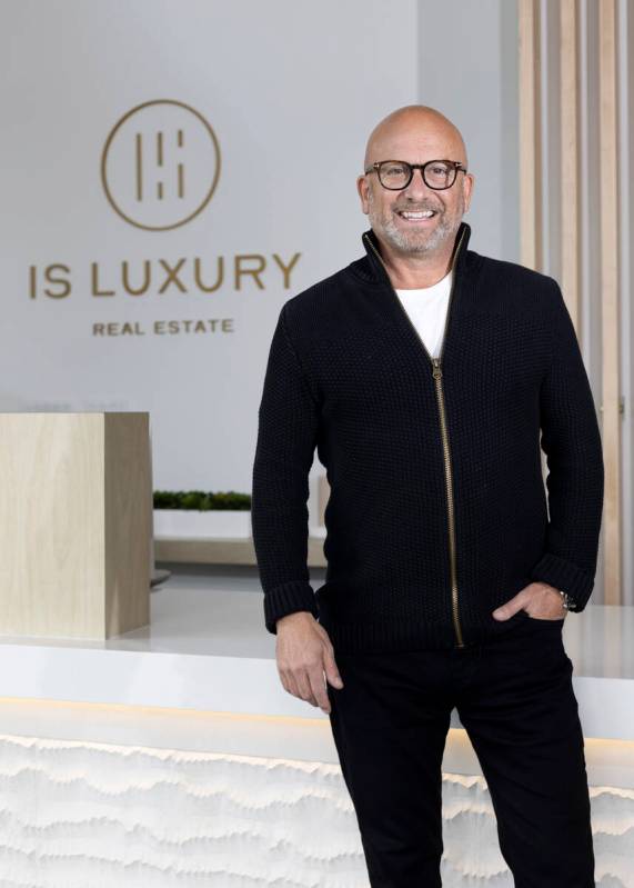 Ivan Sher at the office of his new brokerage firm, IS Luxury, on Thursday, Nov. 3, 2022, in Las ...