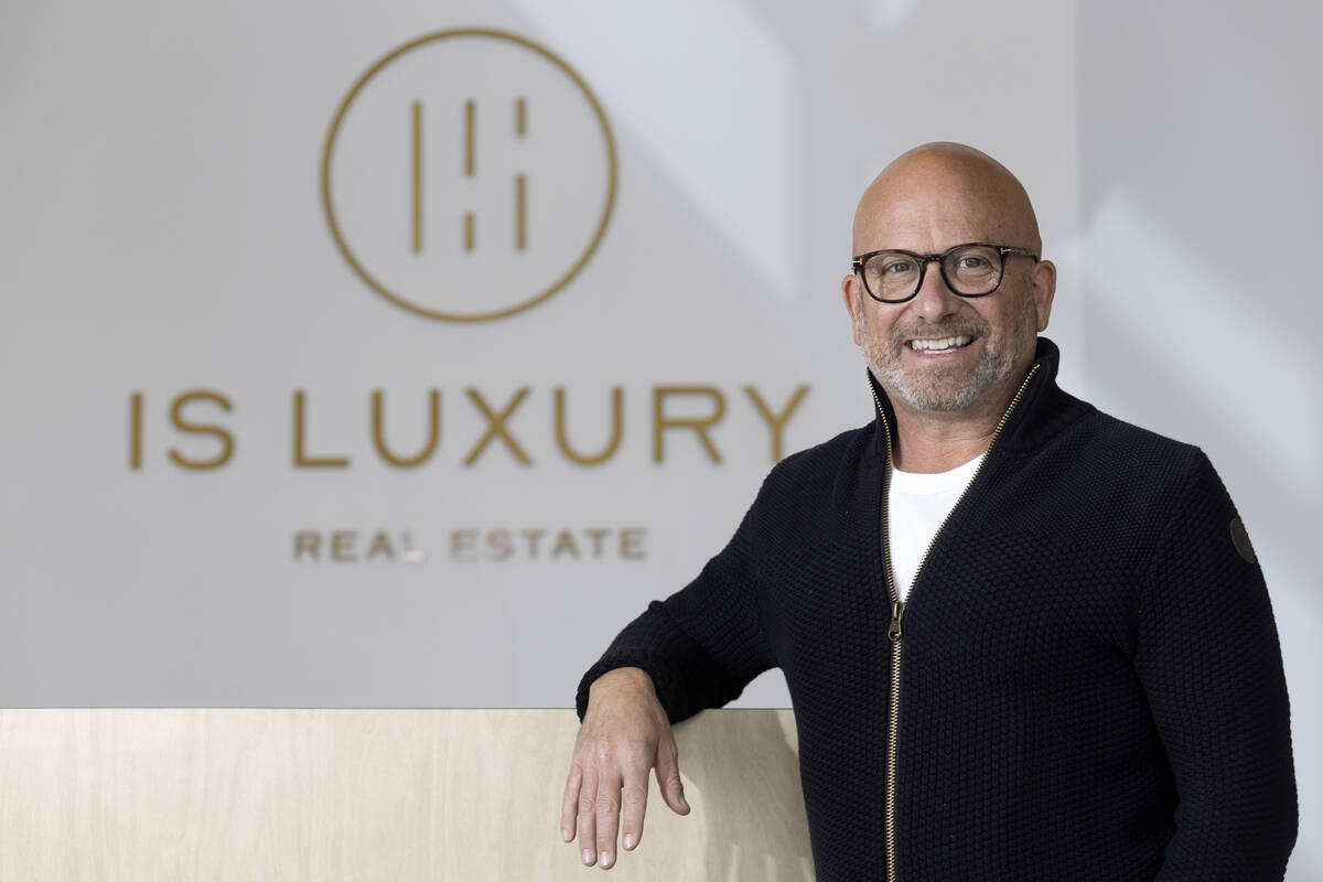 Ivan Sher at the office of his new brokerage firm, IS Luxury, on Thursday, Nov. 3, 2022, in Las ...