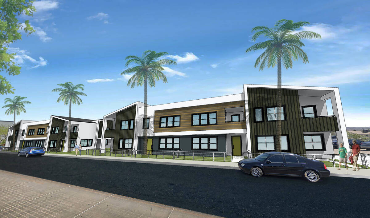 An artist's rendering of homebuilder Lennar Corp.'s planned townhouse complex on Water Street i ...