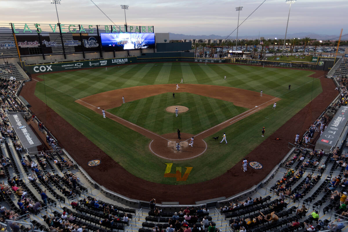 The Round Rock Express and the Las Vegas Aviators play a minor league baseball game at Las Vega ...