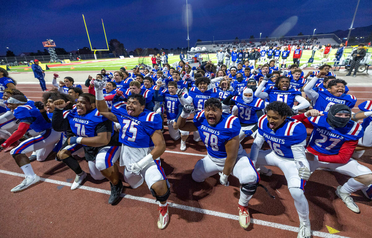 Liberty players warm up with their traditional haka dance versus Arbor view for the first half ...