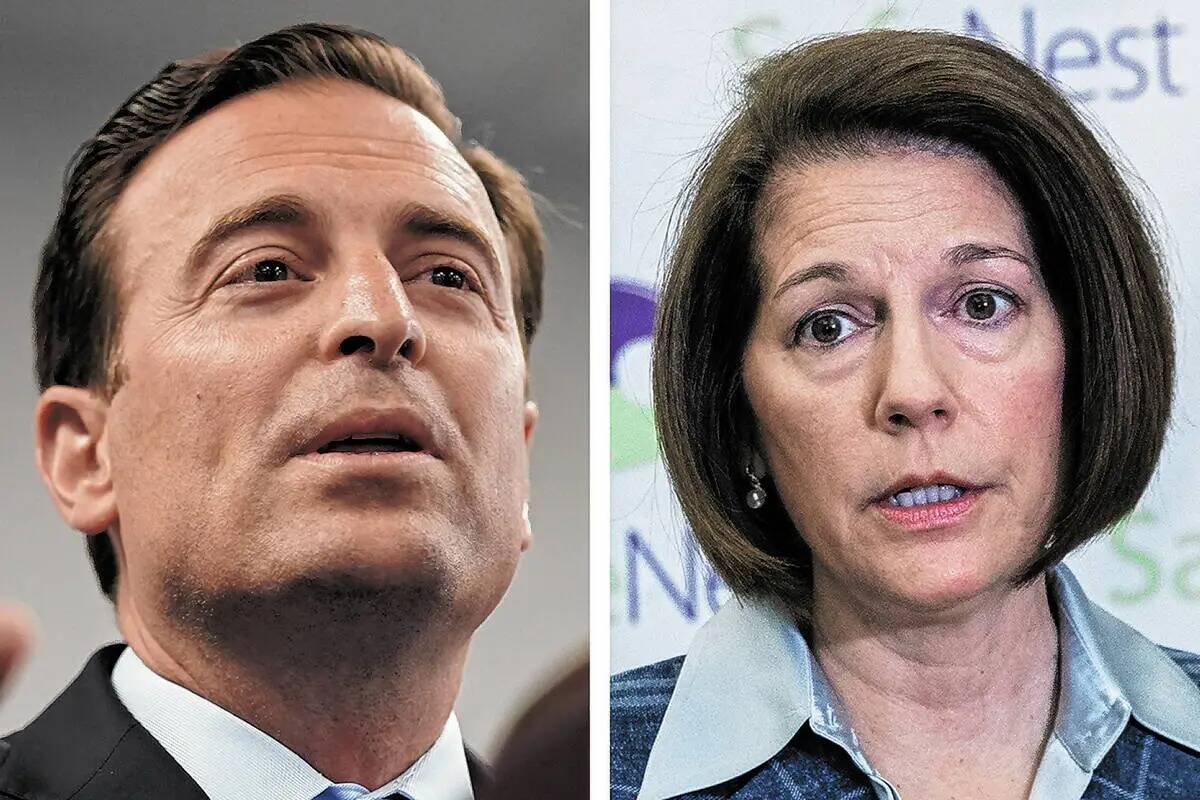 Adam Laxalt, left, and Sen. Catherine Cortez Masto (Las Vegas Review-Journal/File)