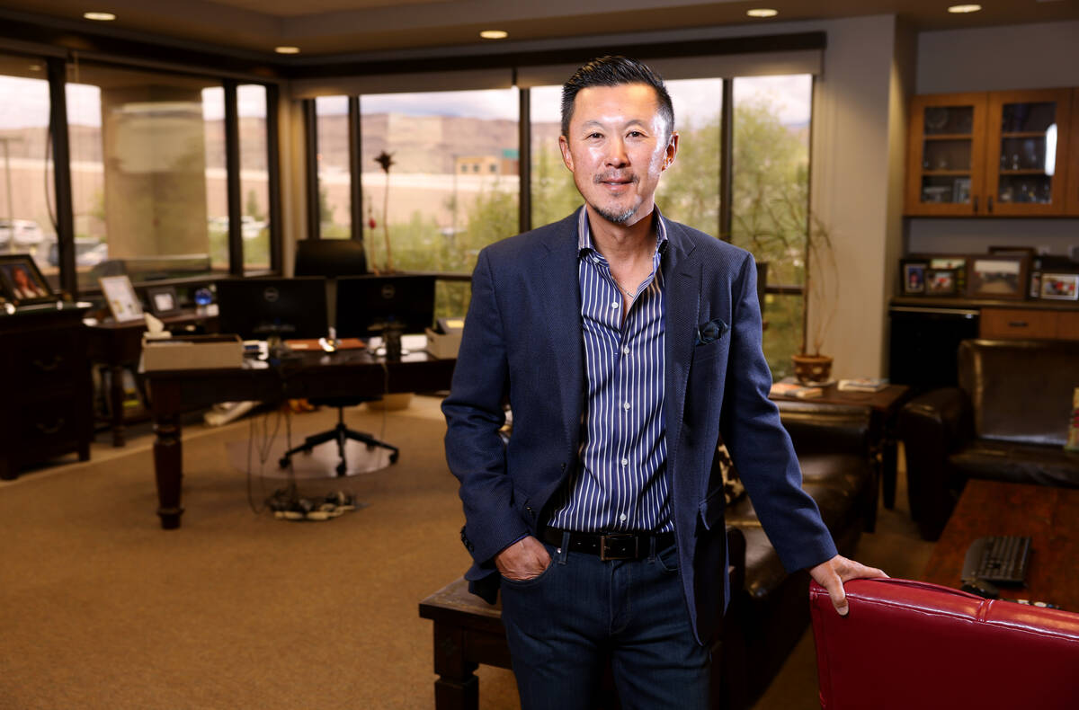 Jimmy Lee, founder of Wealth Consulting Group financial advisory firm, at his Las Vegas office ...