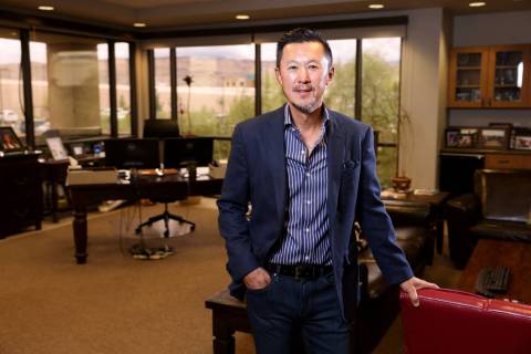 Jimmy Lee, founder of Wealth Consulting Group financial advisory firm, at his Las Vegas office ...