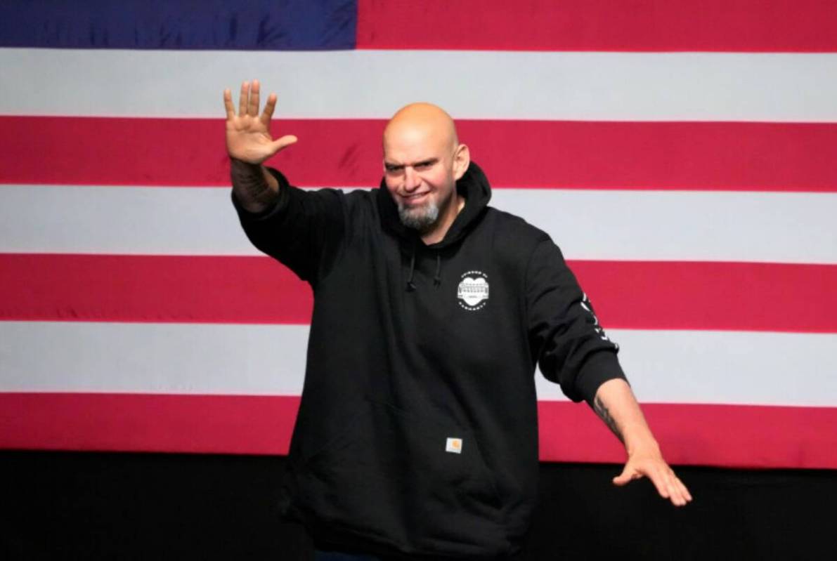 Pennsylvania Lt. Gov. John Fetterman, Democratic candidate for U.S. Senate from Pennsylvania, w ...