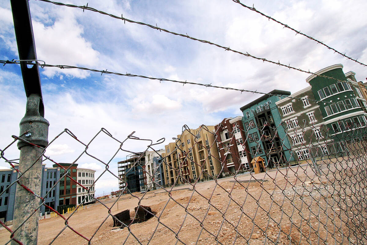 ManhattanWest, a mixed-use project in the southwest Las Vegas Valley, is seen April 10, 2009, m ...