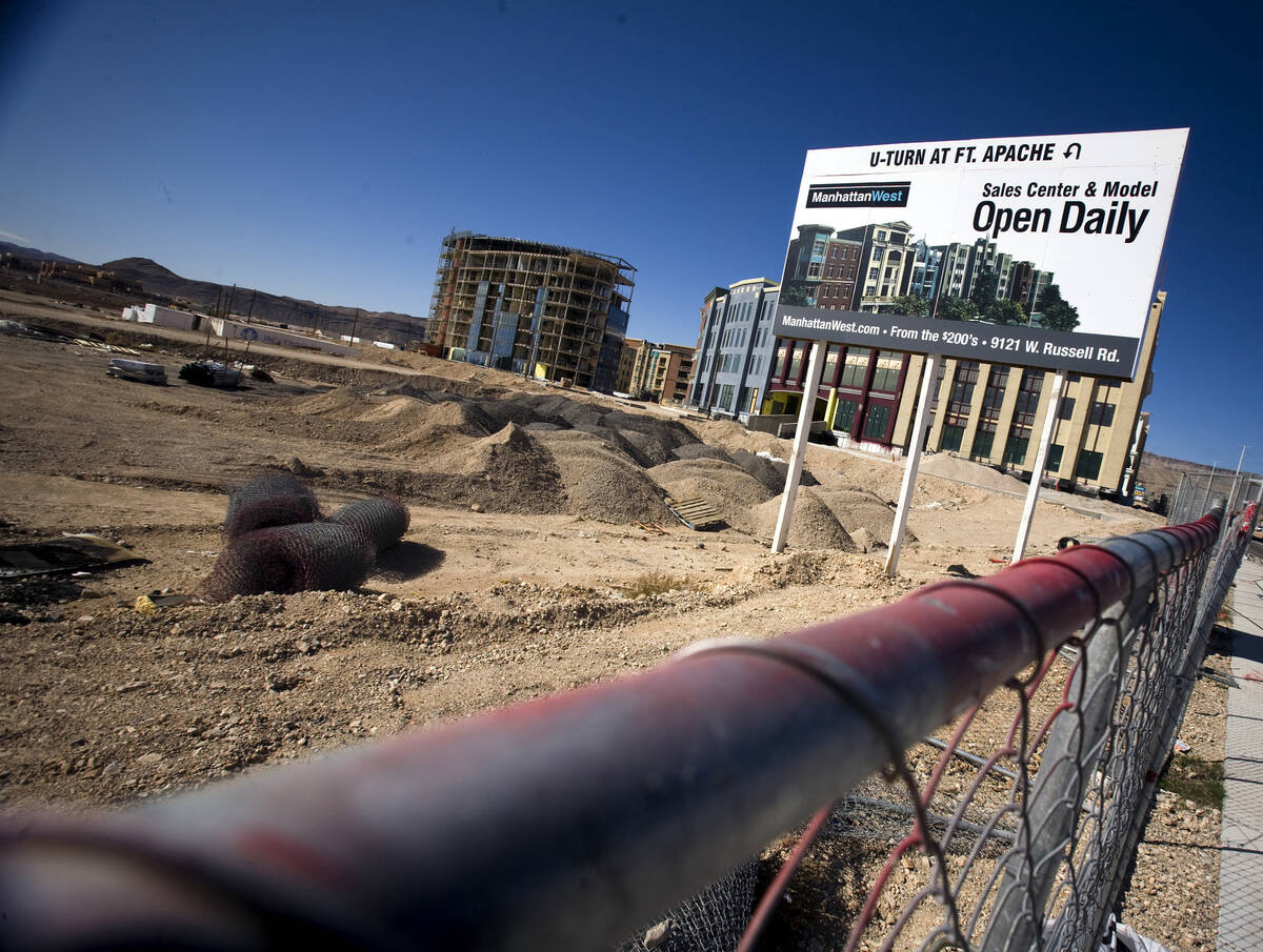 ManhattanWest, a mixed-use project in the southwest Las Vegas Valley, is seen Friday, March 6, ...