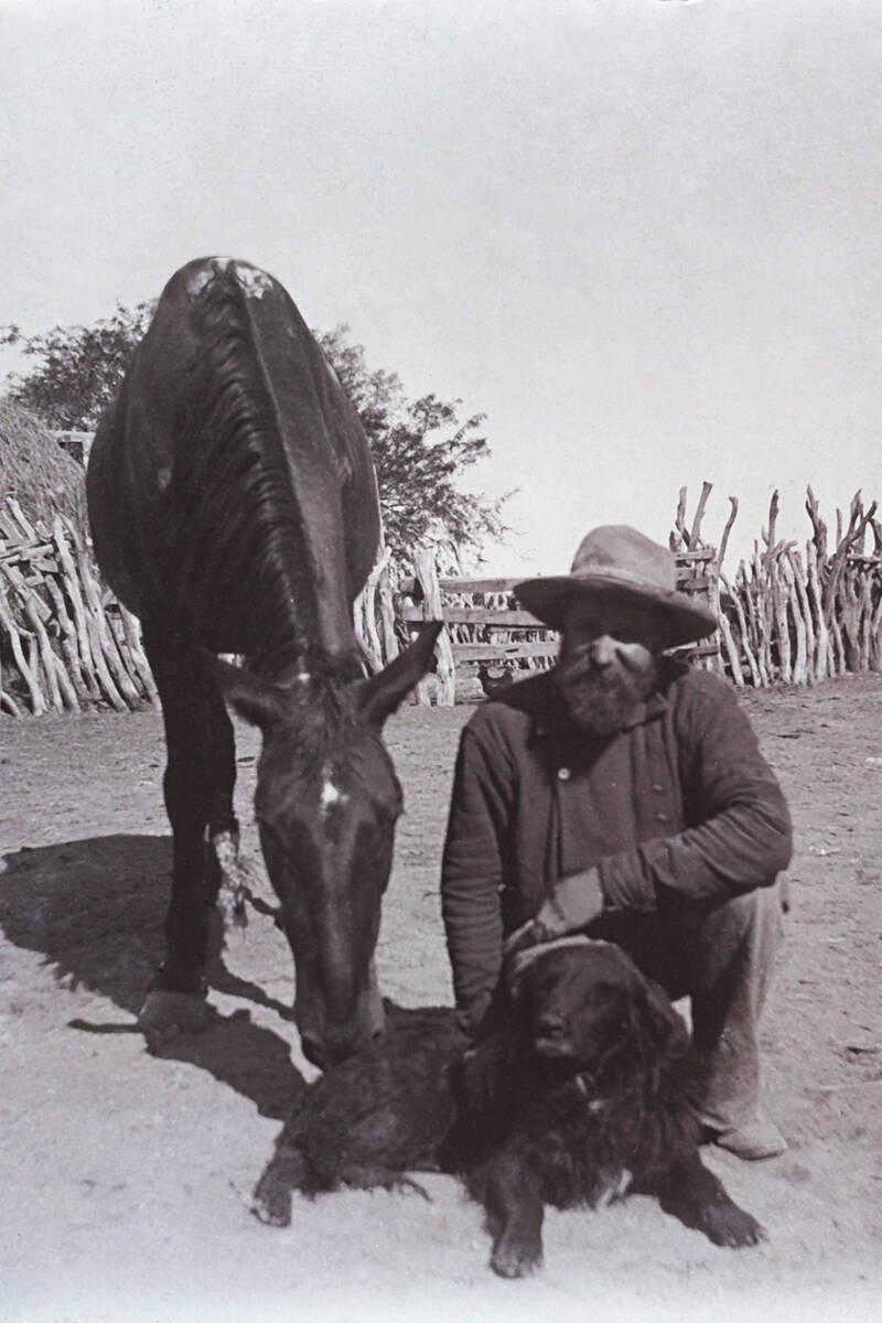 Edwin Kiel is seen at the ranch in 1894. (Pioneering Las Vegas History)