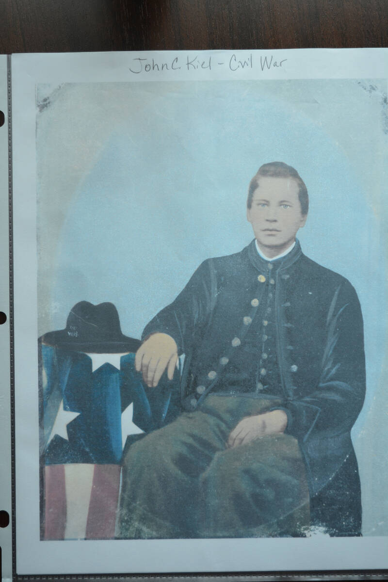 John Kiel poses in his blue Union uniform in this undated photo. (Pioneering Las Vegas History)