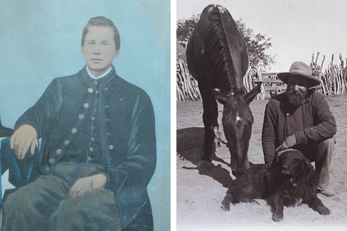 Brothers John (left) and Edwin Keil (right) were Union soldiers from Ohio during the Civil War ...