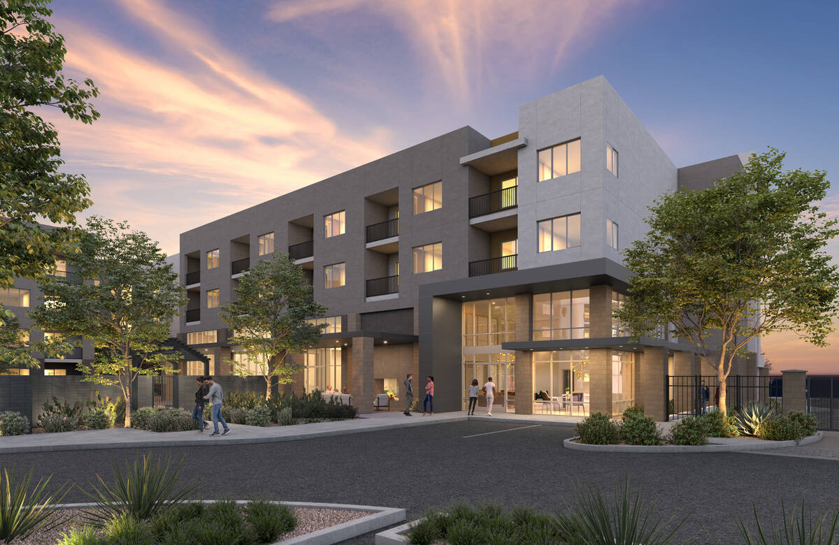 An artist's rendering of Marlowe Centennial Hills, an apartment complex that real estate giant ...