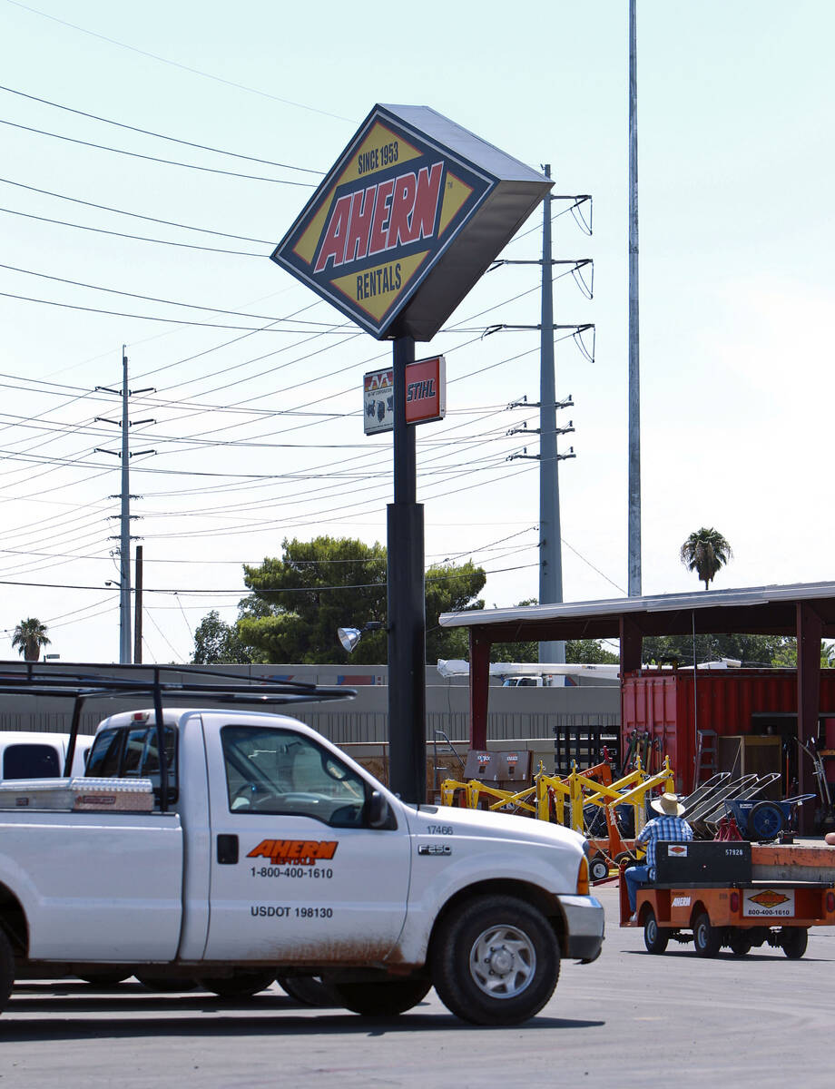 Business continues at Ahern Rentals on W. Bonanza Road in Las Vegas, Monday, Aug. 6, 2012. (Las ...