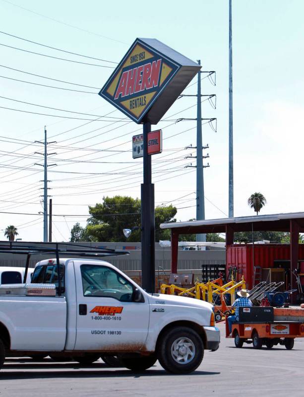 Business continues at Ahern Rentals on W. Bonanza Road in Las Vegas, Monday, Aug. 6, 2012. (Las ...