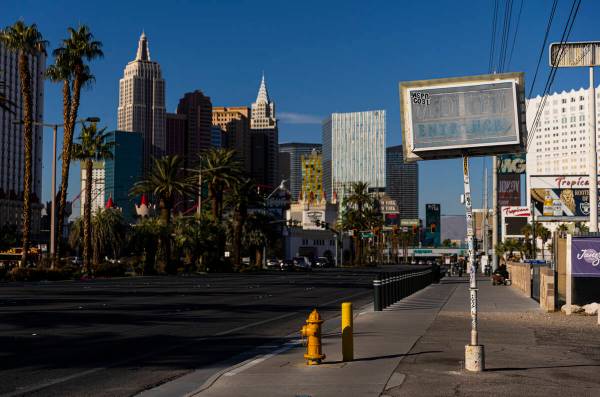 The White Sands Motel, located on the Las Vegas Strip across form Luxor, is seen on Thursday, N ...